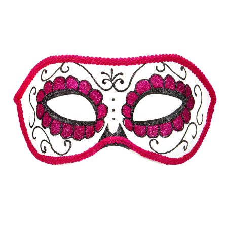Mascara de Catrina Dia de Los Muertos Rosa