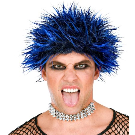 Peluca Punk Azul