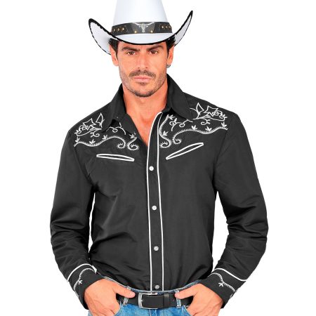 Camisa Vaquera Negra Hombre