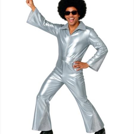 Disfraz de Disco Plateado Hombre